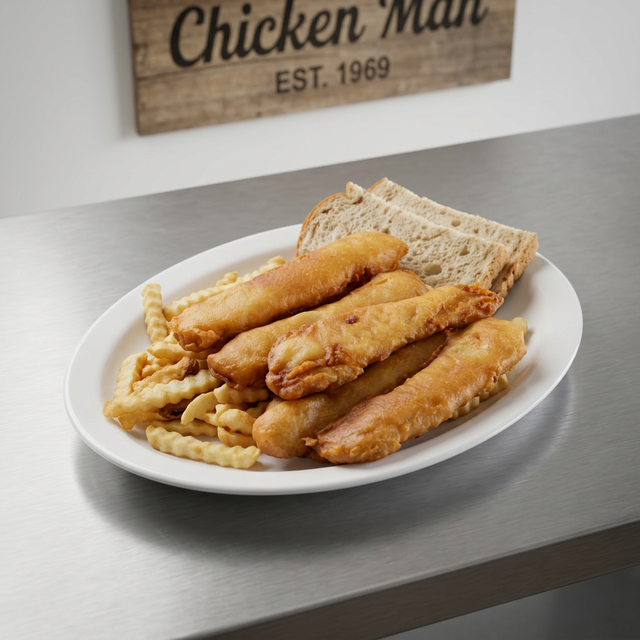 Beer Battered Cod (5 Pieces).