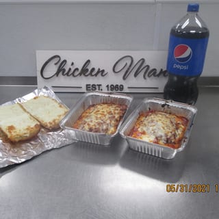 2 Lasagnas GBw/Cheese & 2 Ltr