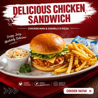 Breaded Chicken Sandwich Snack